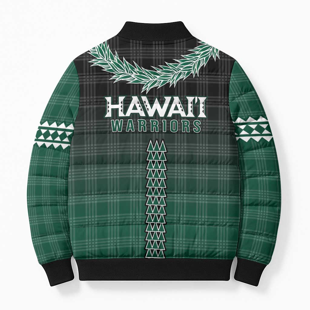 Rainbow Warriors Hawaii Palaka Bomber Puffer Jacket Maile Lei LT7 - Polynesian Pride