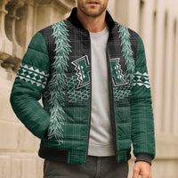 Rainbow Warriors Hawaii Palaka Bomber Puffer Jacket Maile Lei LT7 - Polynesian Pride