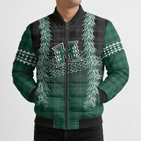 Rainbow Warriors Hawaii Palaka Bomber Puffer Jacket Maile Lei LT7 - Polynesian Pride