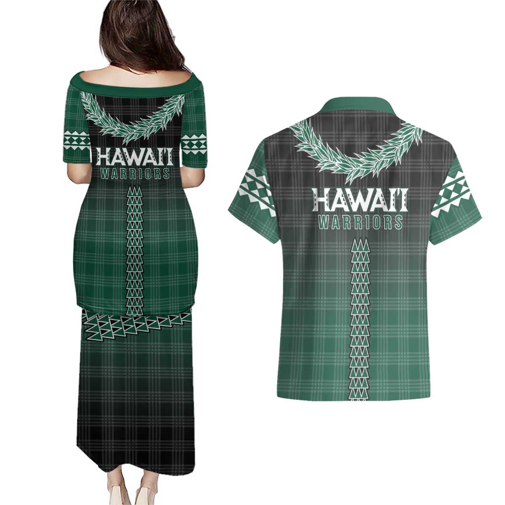 Rainbow Warriors Hawaii Palaka Couples Matching Puletasi and Hawaiian Shirt Maile Lei LT7 - Polynesian Pride