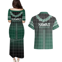 Rainbow Warriors Hawaii Palaka Couples Matching Puletasi and Hawaiian Shirt Maile Lei LT7 - Polynesian Pride
