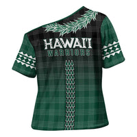 Rainbow Warriors Hawaii Palaka Cross Shoulder Shirt Maile Lei LT7 - Polynesian Pride