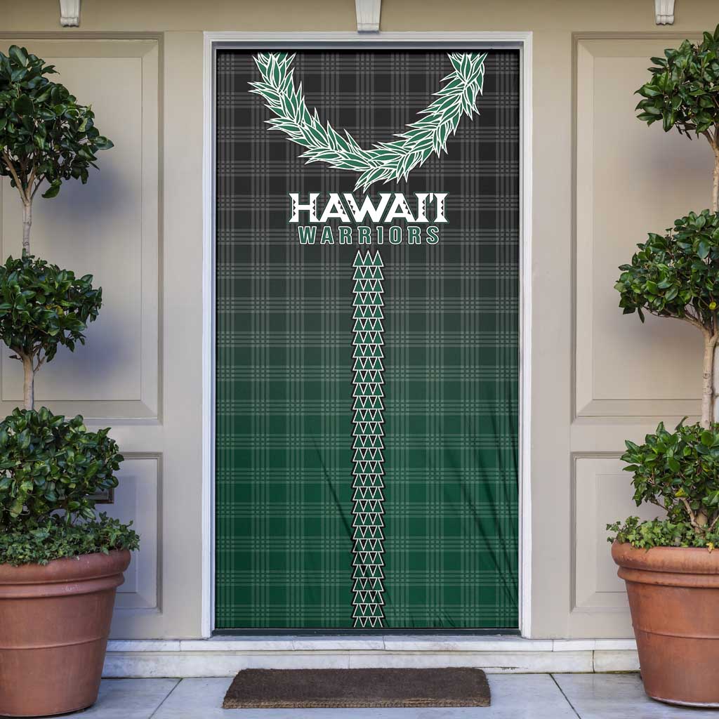 Rainbow Warriors Hawaii Palaka Door Cover Maile Lei LT7 Dark Green - Polynesian Pride