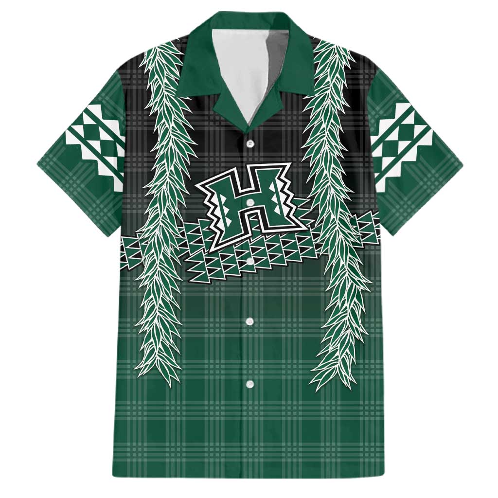 Rainbow Warriors Hawaii Palaka Family Matching Off The Shoulder Long Sleeve Dress and Hawaiian Shirt Maile Lei - Polynesian Pride