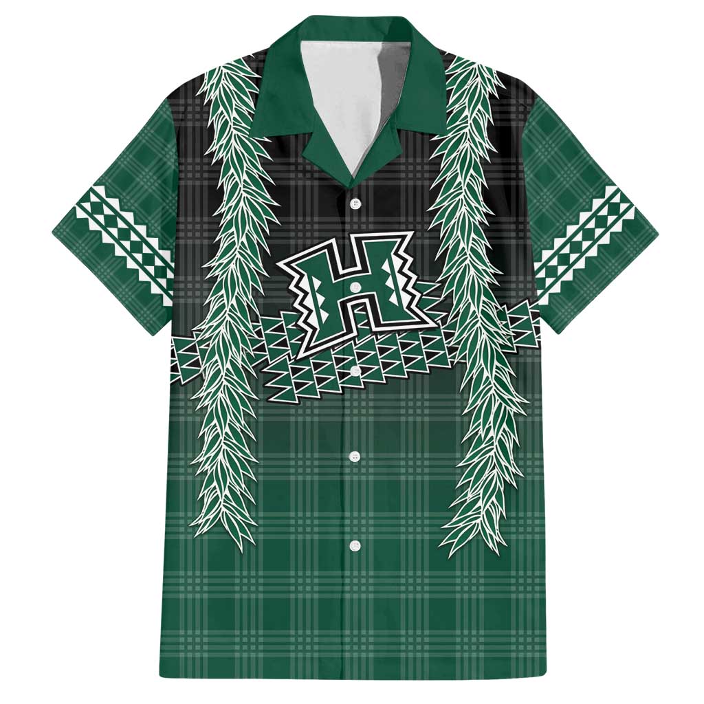 Rainbow Warriors Hawaii Palaka Family Matching Off Shoulder Maxi Dress and Hawaiian Shirt Maile Lei - Polynesian Pride