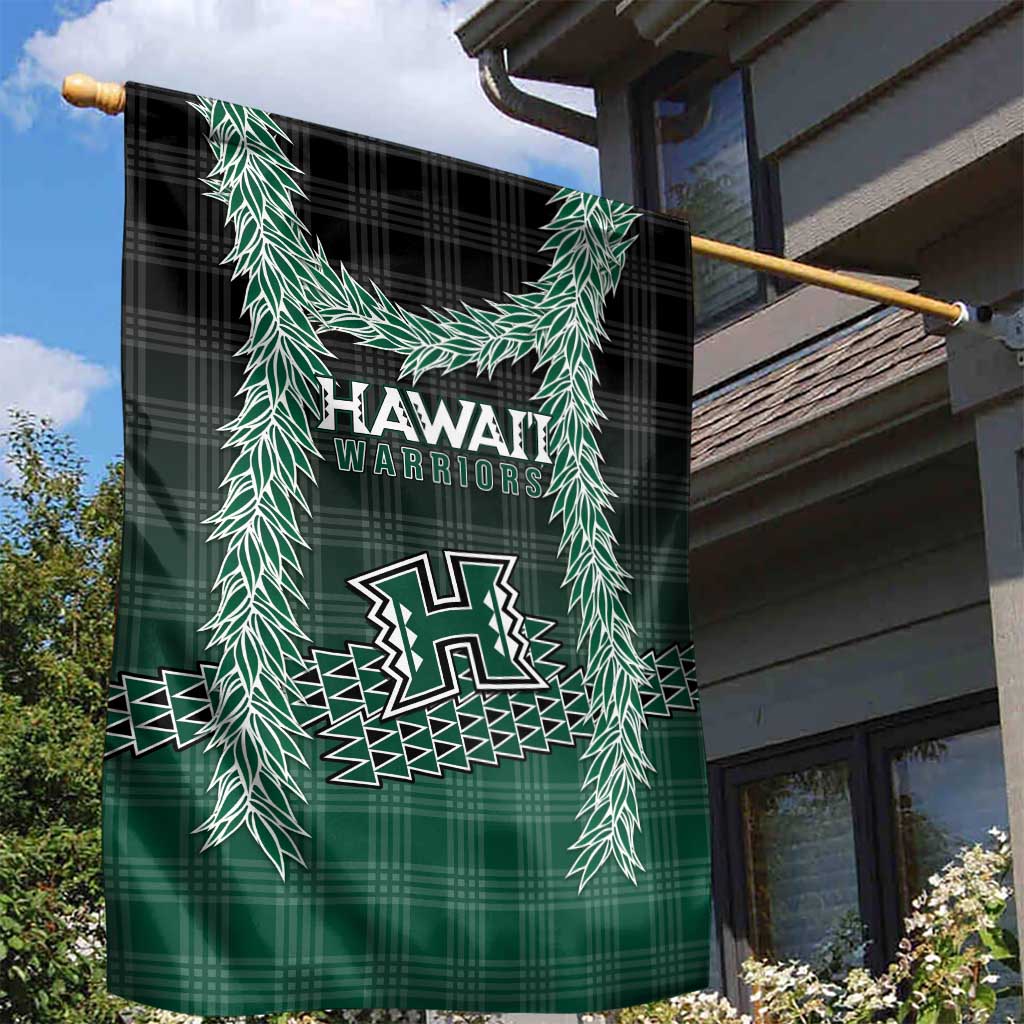 Rainbow Warriors Hawaii Palaka Garden Flag Maile Lei - Polynesian Pride