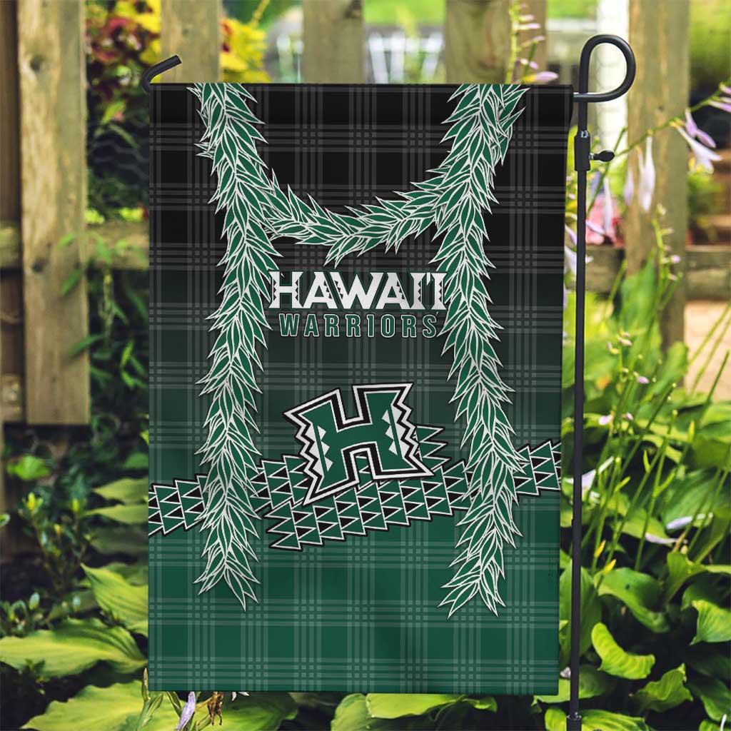 Rainbow Warriors Hawaii Palaka Garden Flag Maile Lei - Polynesian Pride