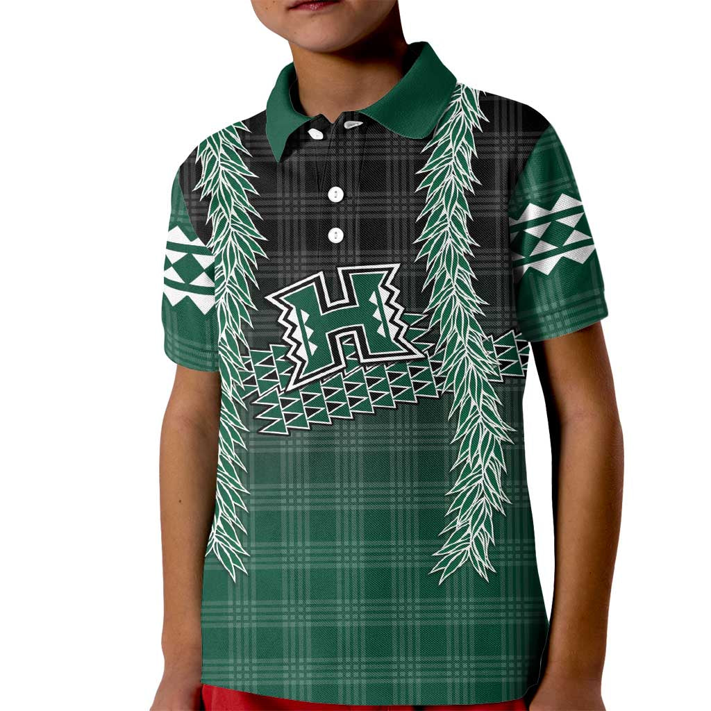Rainbow Warriors Hawaii Palaka Kid Polo Shirt Maile Lei - Polynesian Pride