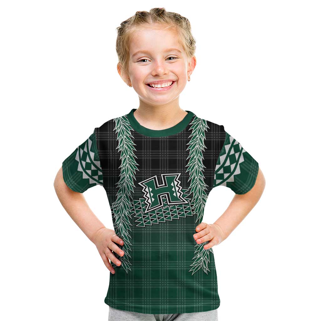 Rainbow Warriors Hawaii Palaka Kid T Shirt Maile Lei LT7 Dark Green - Polynesian Pride