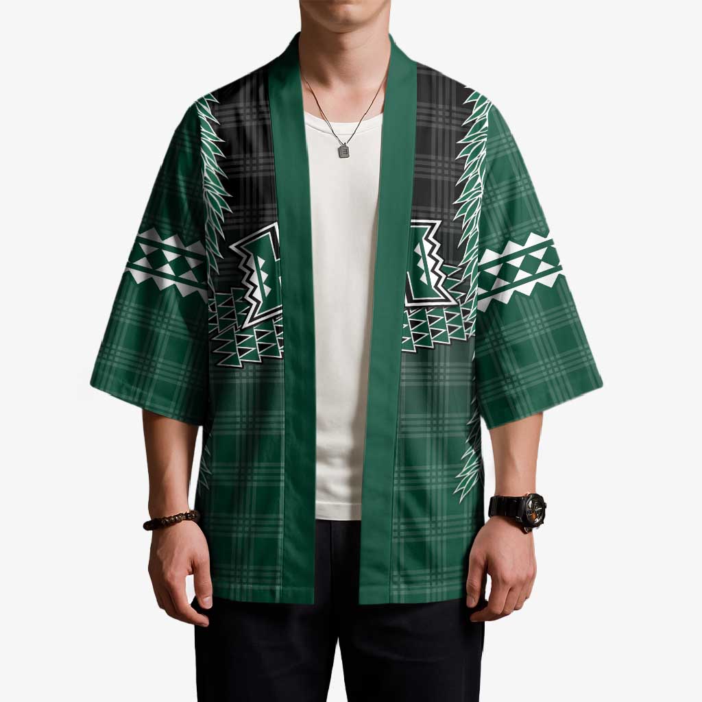 Rainbow Warriors Hawaii Palaka Kimono Maile Lei LT7 - Polynesian Pride