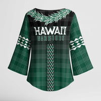 Rainbow Warriors Hawaii Palaka Kimono Sleeve Blouse Maile Lei LT7 - Polynesian Pride