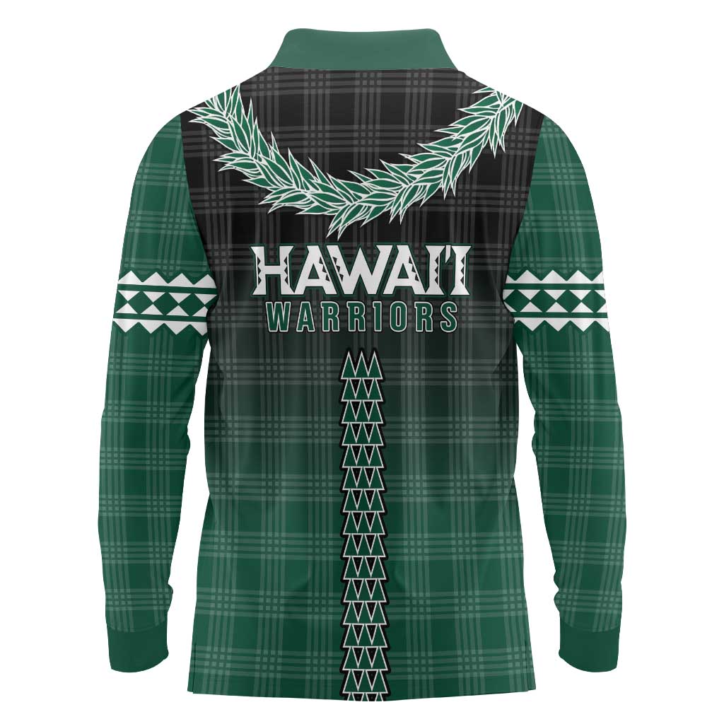 Rainbow Warriors Hawaii Palaka Long Sleeve Polo Shirt Maile Lei LT7 - Polynesian Pride