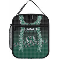 Rainbow Warriors Hawaii Palaka Lunch Bag Maile Lei LT7 10.2 × 8.3 × 4.3 inch Dark Green - Polynesian Pride