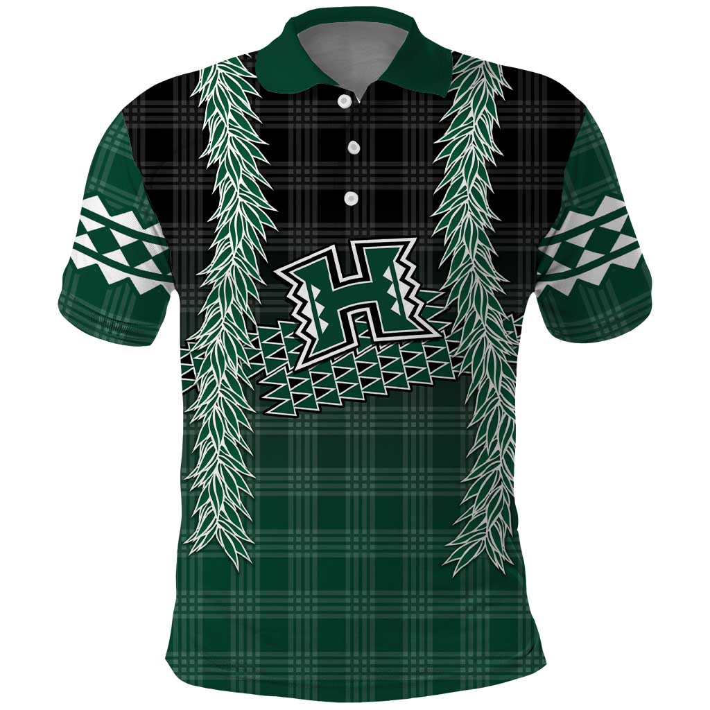 Rainbow Warriors Hawaii Palaka Polo Shirt Maile Lei - Polynesian Pride