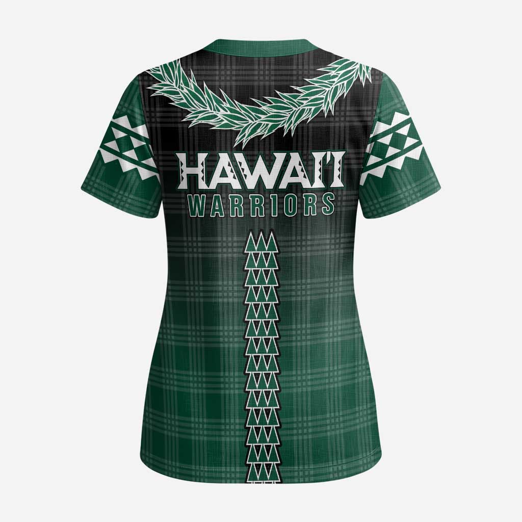 Rainbow Warriors Hawaii Palaka Scrub Top Maile Lei LT7 - Polynesian Pride