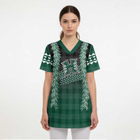 Rainbow Warriors Hawaii Palaka Scrub Top Maile Lei LT7 - Polynesian Pride