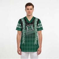 Rainbow Warriors Hawaii Palaka Scrub Top Maile Lei LT7 - Polynesian Pride