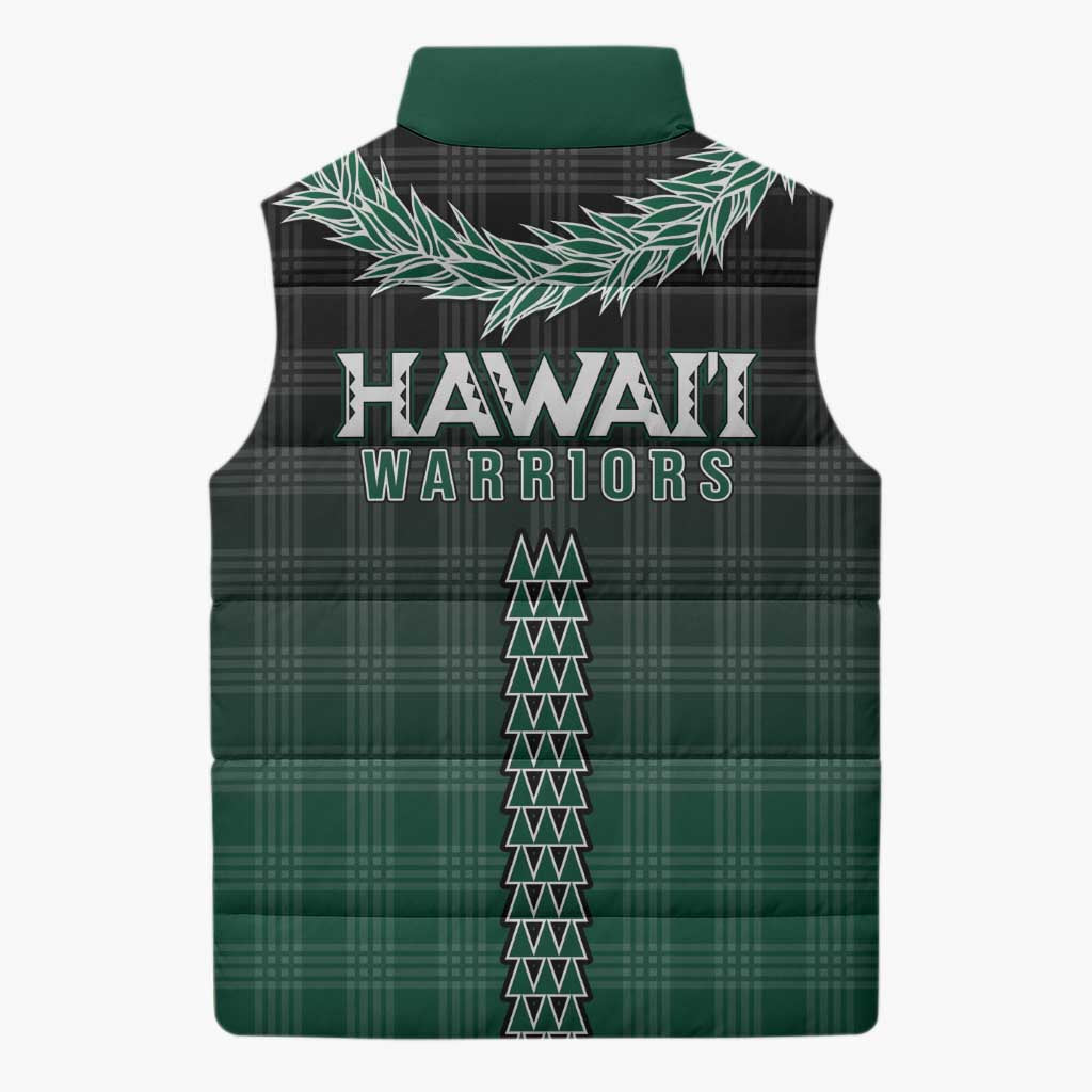 Rainbow Warriors Hawaii Palaka Sleeveless Puffer Jacket Maile Lei LT7 - Polynesian Pride