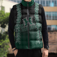 Rainbow Warriors Hawaii Palaka Sleeveless Puffer Jacket Maile Lei LT7 - Polynesian Pride