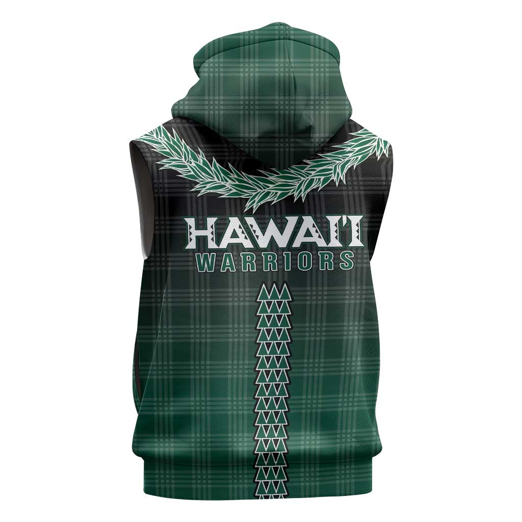 Rainbow Warriors Hawaii Palaka Sleeveless Zip Hoodie Maile Lei LT7 - Polynesian Pride