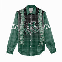 Rainbow Warriors Hawaii Palaka Women Casual Shirt Maile Lei - Polynesian Pride