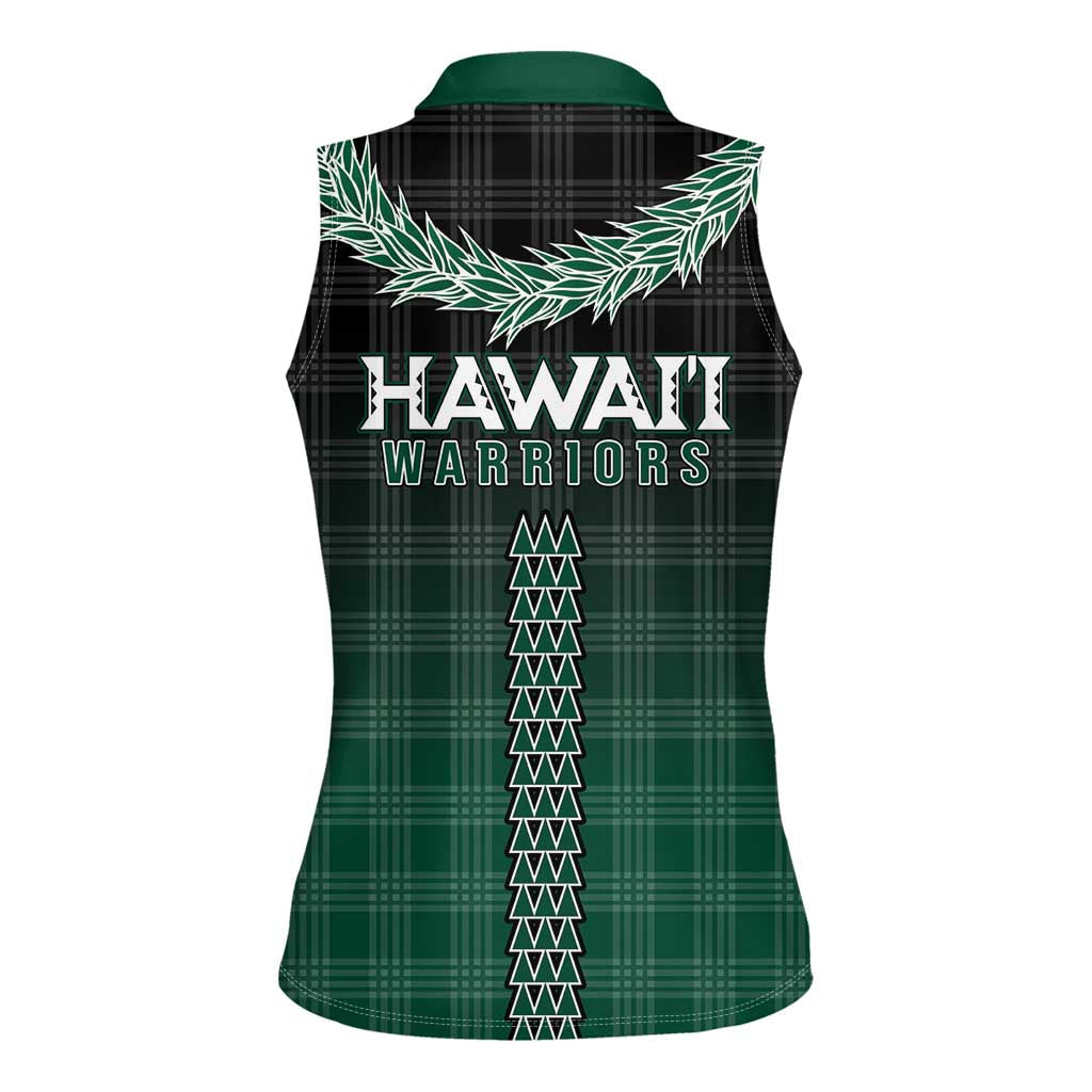 Rainbow Warriors Hawaii Palaka Women Sleeveless Polo Shirt Maile Lei LT7 - Polynesian Pride