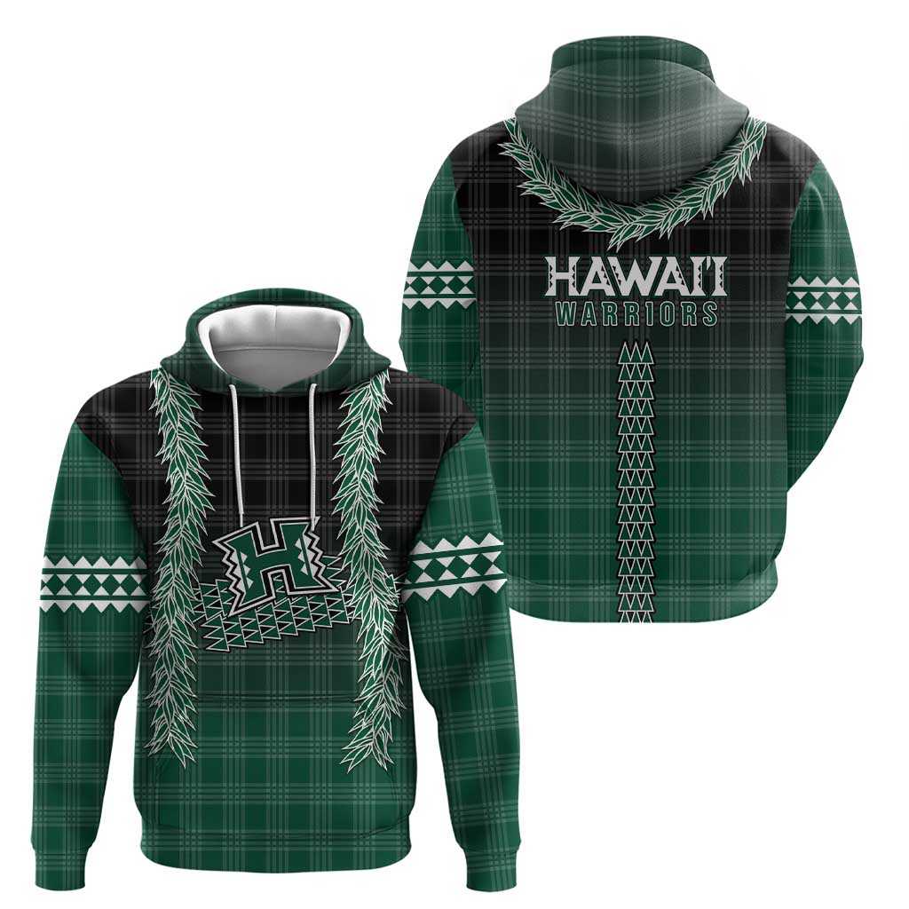 Rainbow Warriors Hawaii Palaka Zip Hoodie Maile Lei LT7 - Polynesian Pride
