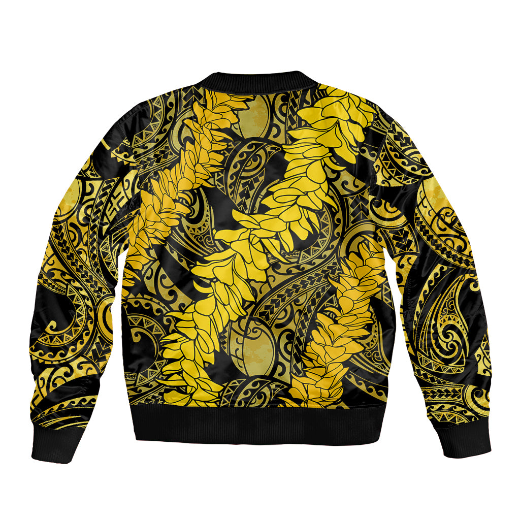 Hawaii Oahu Ilima Lei Bomber Jacket LT7 - Polynesian Pride
