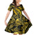 Hawaii Oahu Ilima Lei Family Matching Mermaid Dress and Hawaiian Shirt LT7 Daughter's Dress Yellow - Polynesian Pride