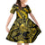 Hawaii Oahu Ilima Lei Family Matching Off Shoulder Short Dress and Hawaiian Shirt LT7 Daughter's Dress Yellow - Polynesian Pride