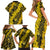 Hawaii Oahu Ilima Lei Family Matching Short Sleeve Bodycon Dress and Hawaiian Shirt LT7 - Polynesian Pride