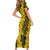 Hawaii Oahu Ilima Lei Family Matching Short Sleeve Bodycon Dress and Hawaiian Shirt LT7 - Polynesian Pride