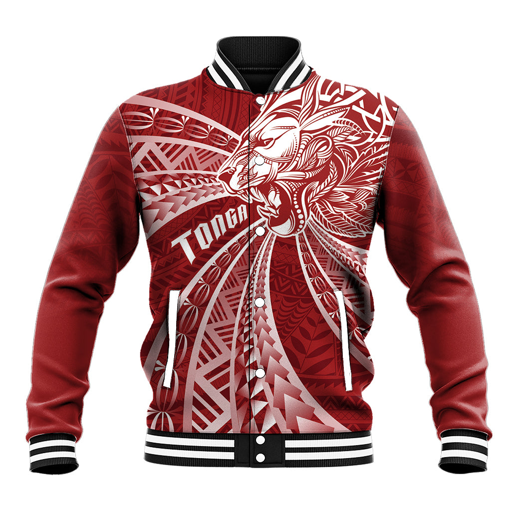 Tonga Independence Day Baseball Jacket Tongatapu Lion Ngatu Motifs