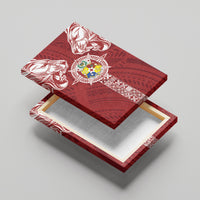 Tonga Independence Day Canvas Wall Art Tongatapu Lion Ngatu Motifs LT7 - Polynesian Pride