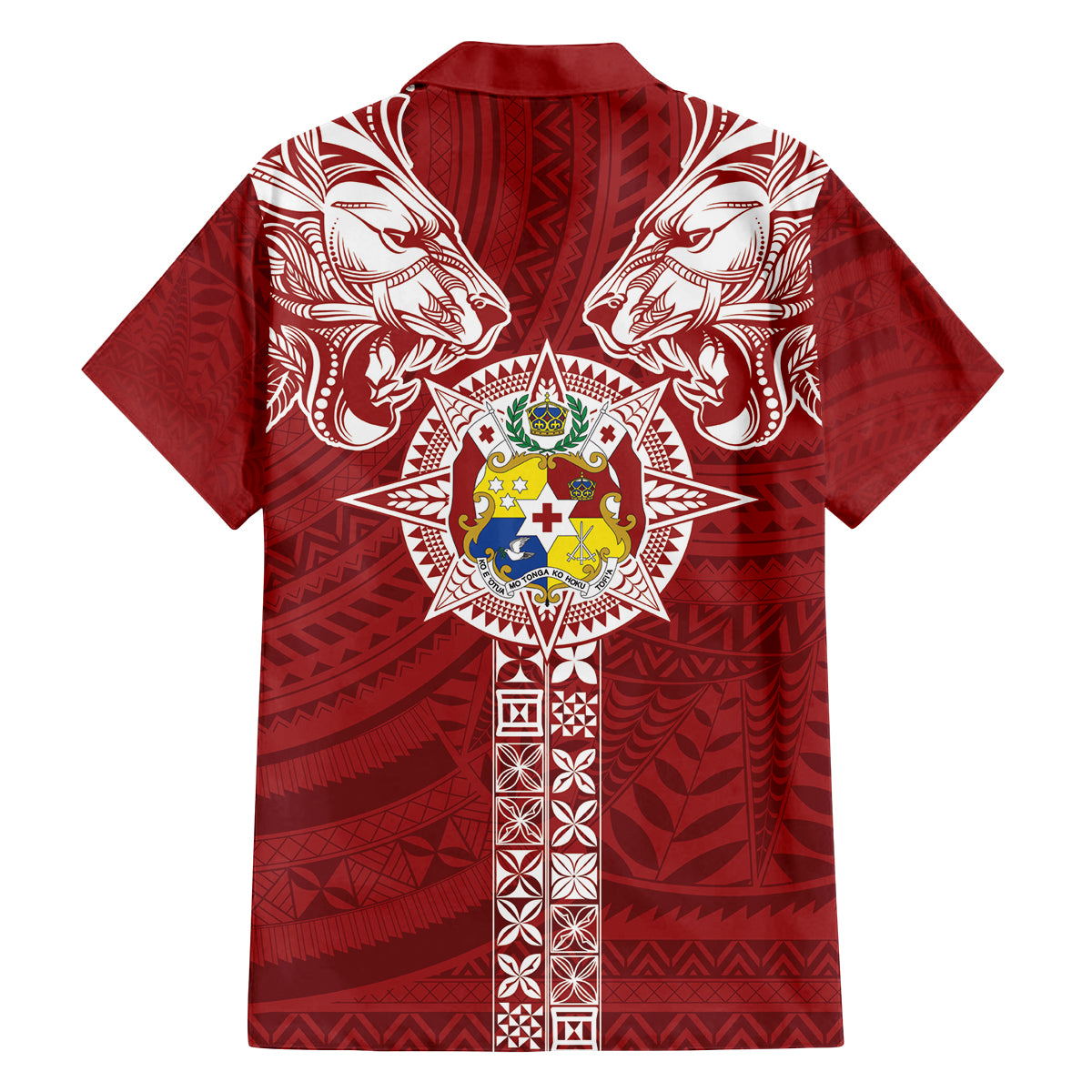 Tonga Independence Day Family Matching Long Sleeve Bodycon Dress and Hawaiian Shirt Tongatapu Lion Ngatu Motifs