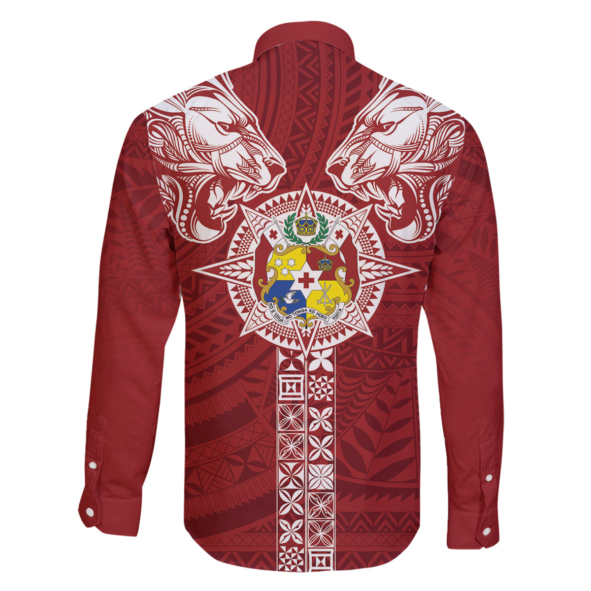 Tonga Independence Day Family Matching Puletasi and Hawaiian Shirt Tongatapu Lion Ngatu Motifs