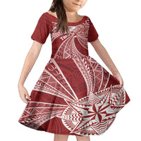 Tonga Independence Day Family Matching Short Sleeve Bodycon Dress and Hawaiian Shirt Tongatapu Lion Ngatu Motifs