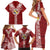 Tonga Independence Day Family Matching Short Sleeve Bodycon Dress and Hawaiian Shirt Tongatapu Lion Ngatu Motifs