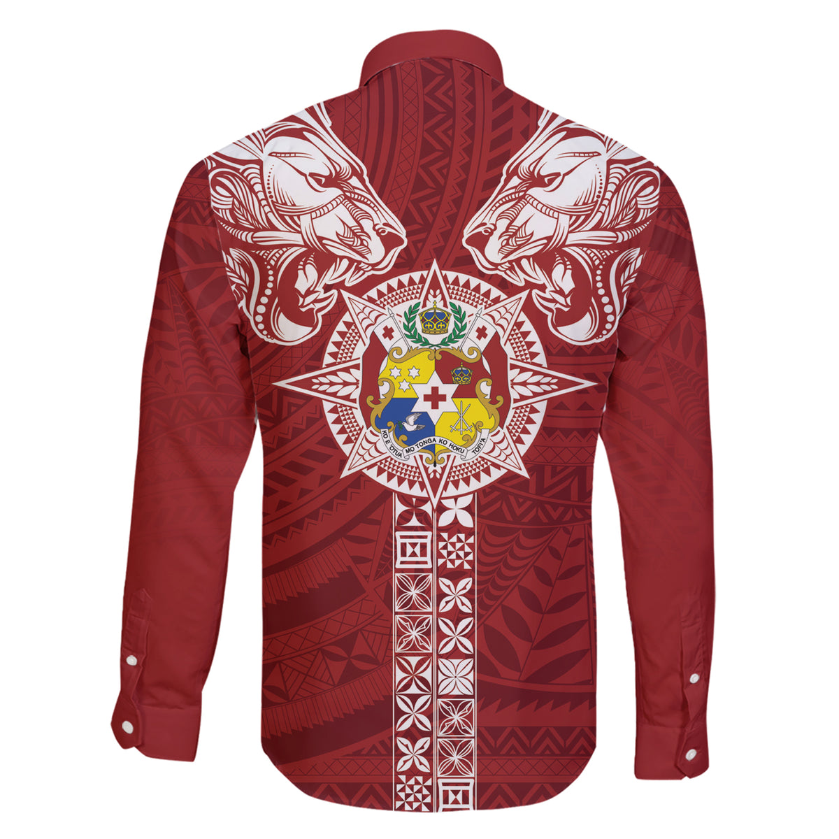 Tonga Independence Day Family Matching Short Sleeve Bodycon Dress and Hawaiian Shirt Tongatapu Lion Ngatu Motifs