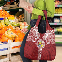 Tonga Independence Day Grocery Bag Tongatapu Lion Ngatu Motifs LT7 - Polynesian Pride