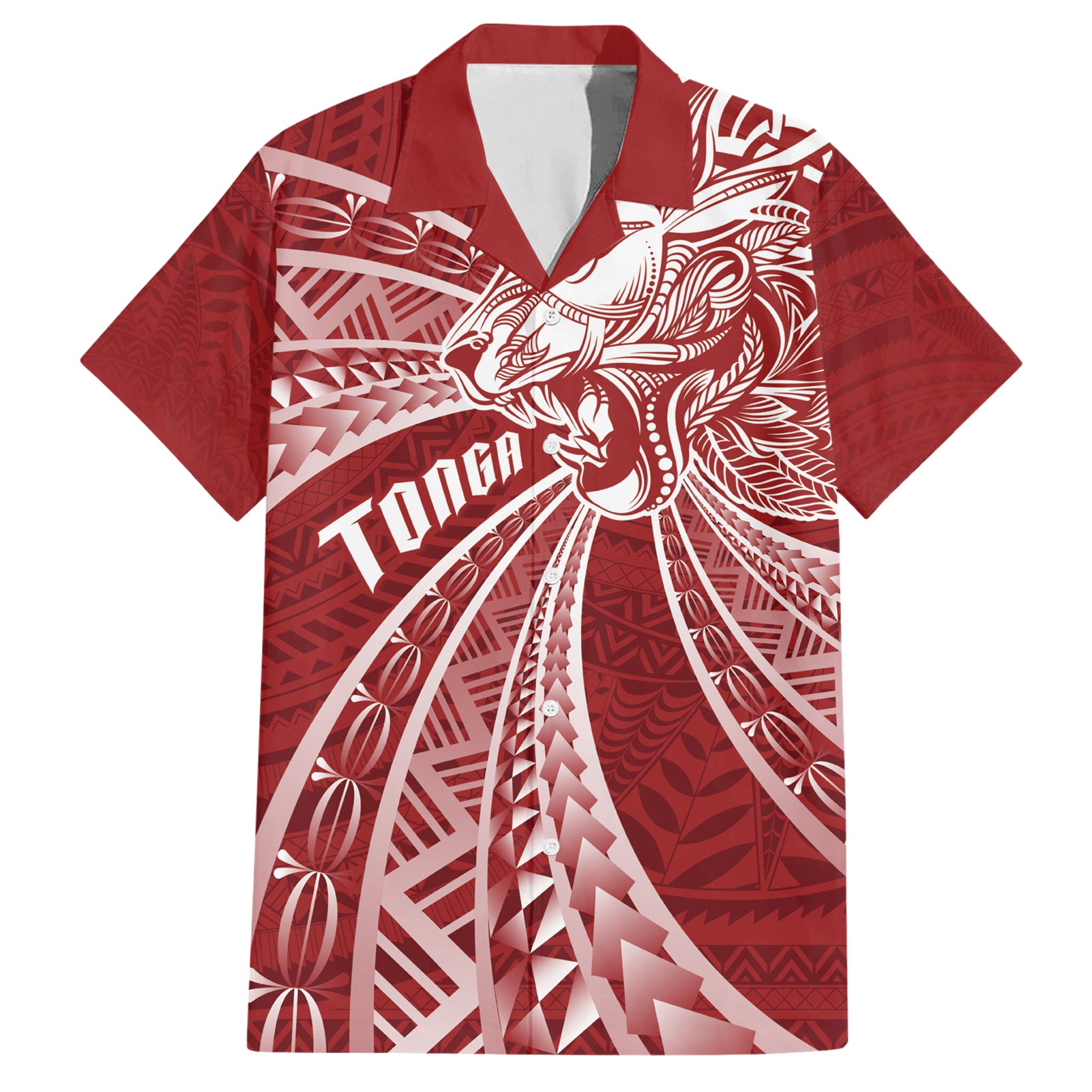 Tonga Independence Day Hawaiian Shirt Tongatapu Lion Ngatu Motifs