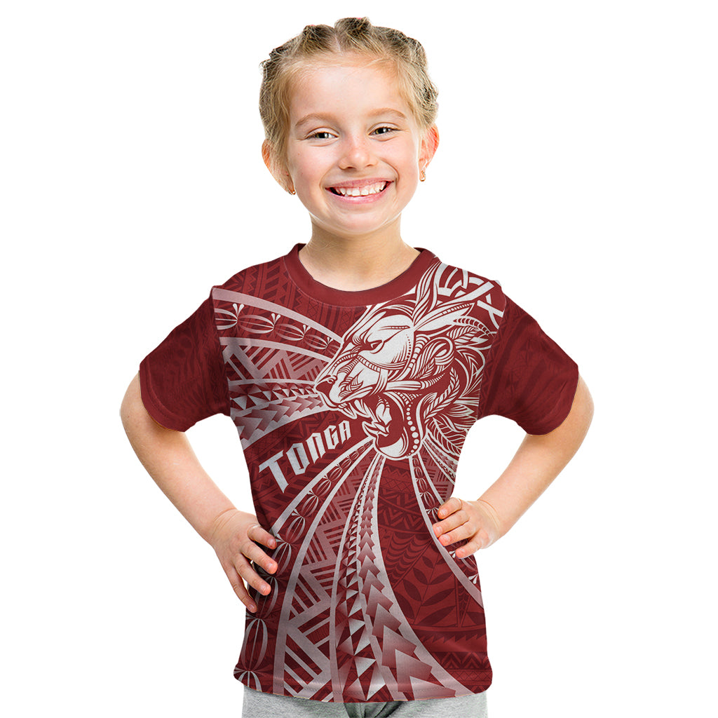 Tonga Independence Day Kid T Shirt Tongatapu Lion Ngatu Motifs