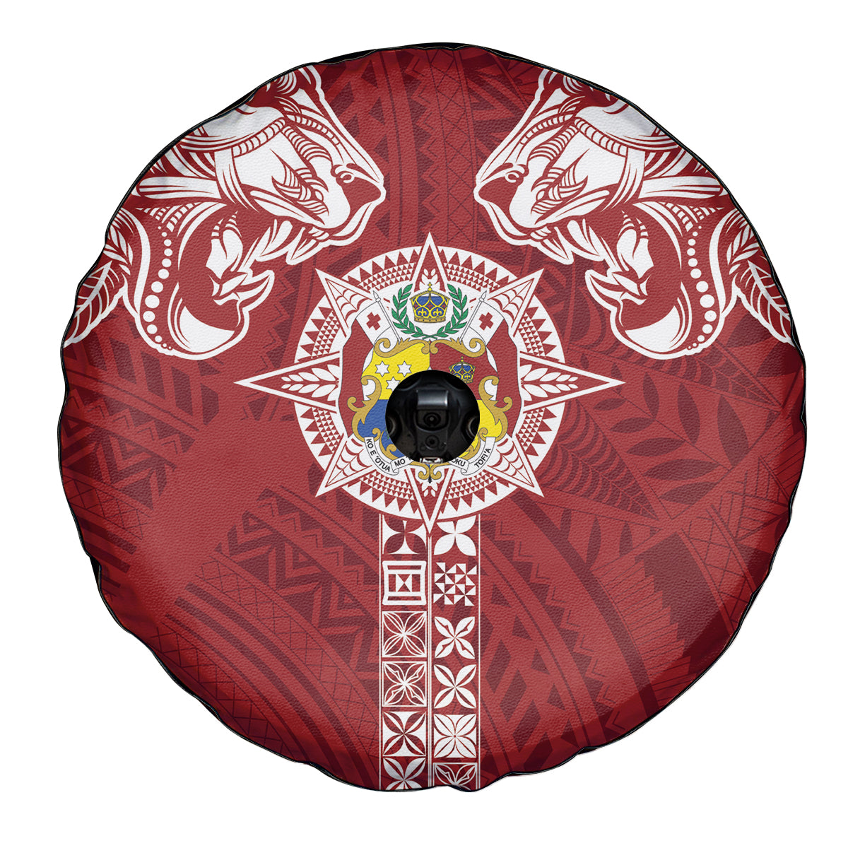 Tonga Independence Day Spare Tire Cover Tongatapu Lion Ngatu Motifs LT7 - Polynesian Pride