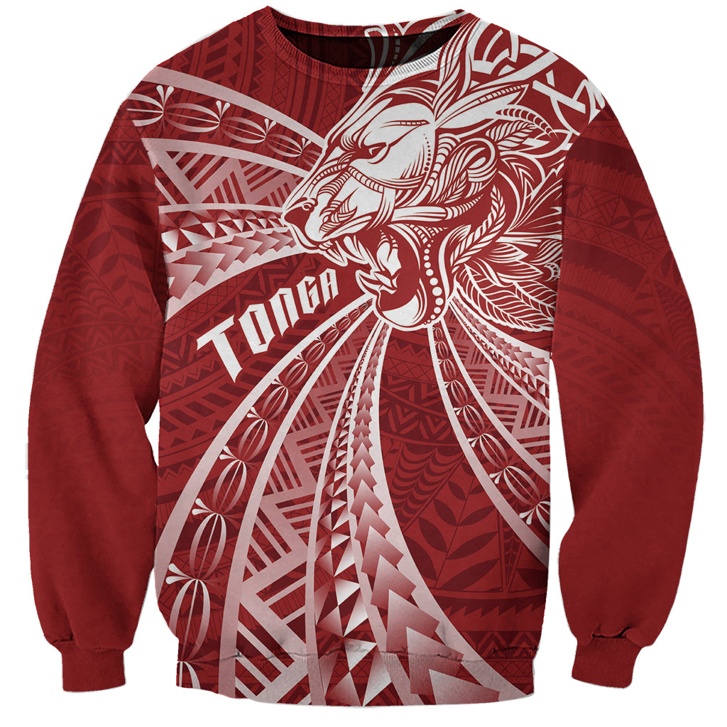 Tonga Independence Day Sweatshirt Tongatapu Lion Ngatu Motifs