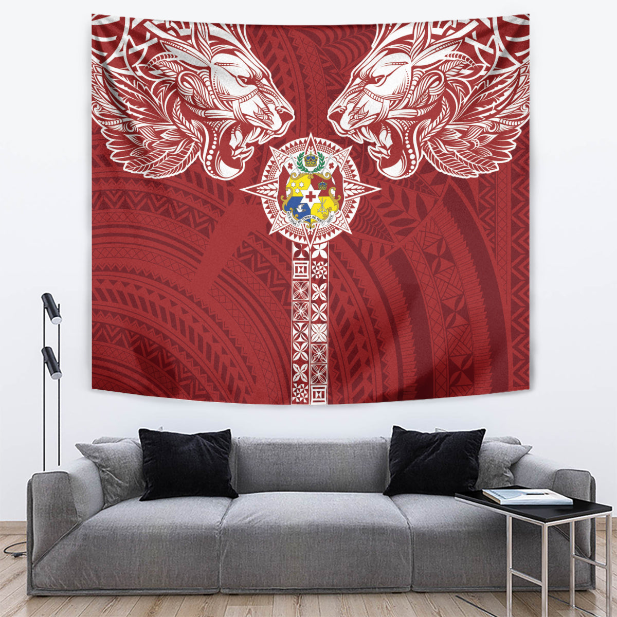 Tonga Independence Day Tapestry Tongatapu Lion Ngatu Motifs