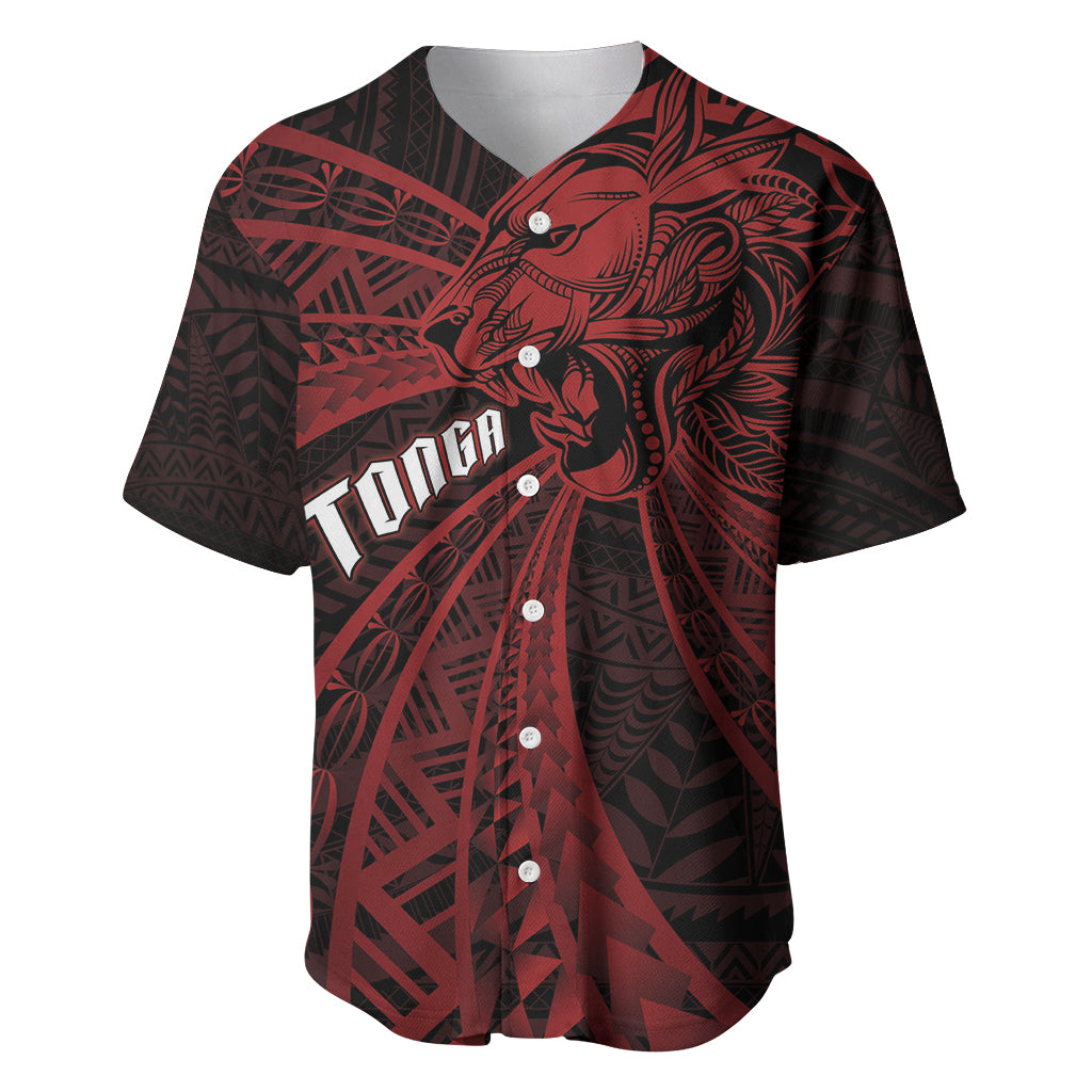 Tonga Independence Day Baseball Jersey Tongatapu Lion Ngatu Motifs Black Ver.