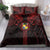 Tonga Independence Day Bedding Set Tongatapu Lion Ngatu Motifs Black Ver.