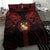 Tonga Independence Day Bedding Set Tongatapu Lion Ngatu Motifs Black Ver.