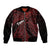 Tonga Independence Day Bomber Jacket Tongatapu Lion Ngatu Motifs Black Ver.