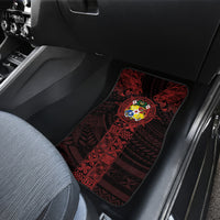 Tonga Independence Day Car Mats Tongatapu Lion Ngatu Motifs Black Ver. LT7 - Polynesian Pride
